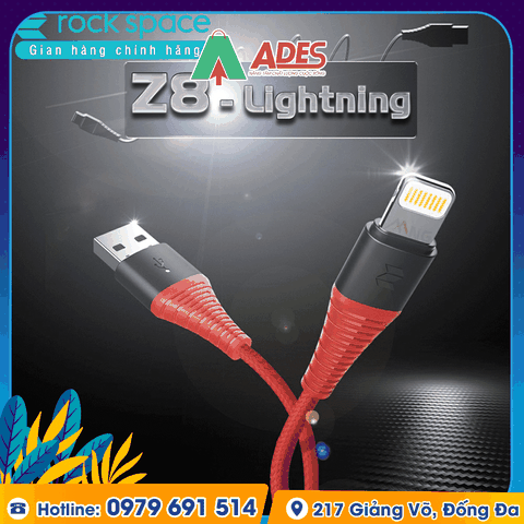 Dây cáp sạc nhanh cho Iphone Rockspace Z8