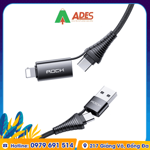 Dây cáp sạc nhanh 4 in 1 Rockspace R12