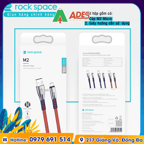Dây cáp sạc Rockspace M2 cổng Micro