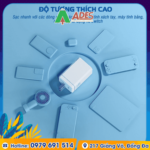 Củ sạc nhanh mini 3 cổng Rockspace T49 65W