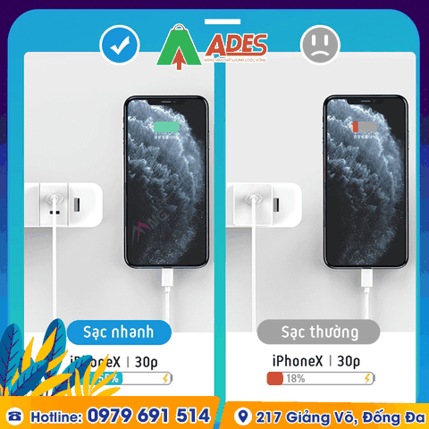 Củ sạc mini 2 cổng sạc nhanh Rockspace Sugar