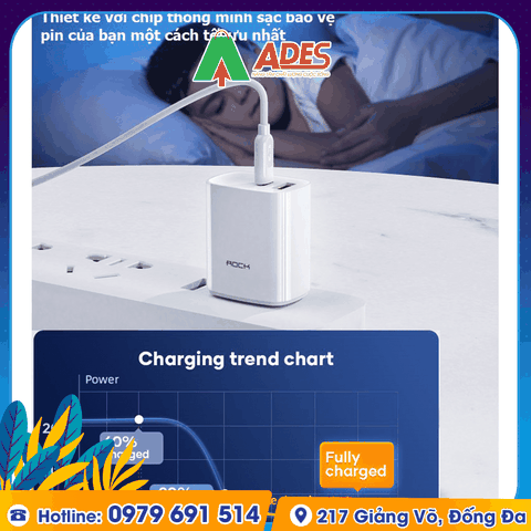 Củ sạc nhanh 2 cổng Rockspace T42