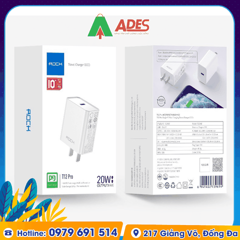 Củ Sạc iPhone Rockspace T6 plus 1 cổng USB