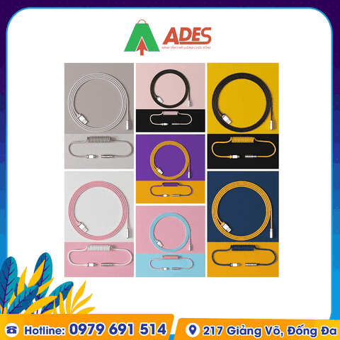 Dây cáp custom AKKO v2 (Prunus / Tokyo / Macaw / Los Angeles / 9009 / Black Pink / Black Gold)