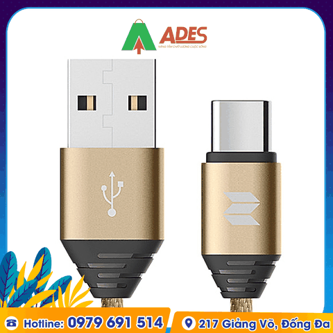 Dây cáp sạc Android Rockspace M5 dây dù 1 mét, Type C
