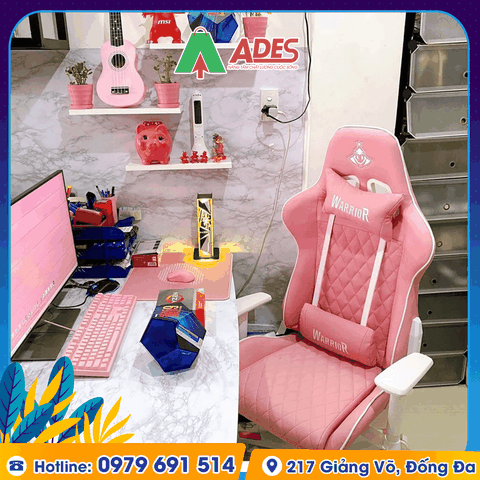 Ghế Gaming Warrior Raider Series WGC206 Plus White Pink