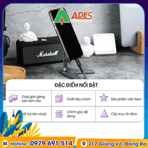 Giá đỡ Điện thoại/Tablet khung nhôm HyperWork M1