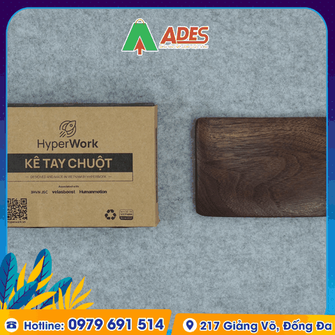 Kê tay chuột gỗ Óc Chó HyperWork cao cấp