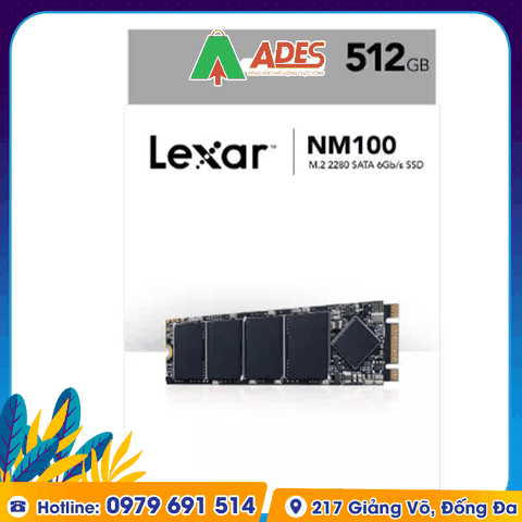 Ổ cứng SSD Lexar NM100 512GB M.2 2280 Sata III (LNM100-512RB)
