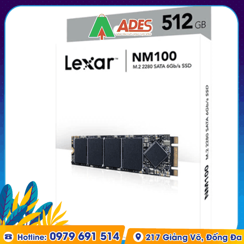 Ổ cứng SSD Lexar NM100 512GB M.2 2280 Sata III (LNM100-512RB)