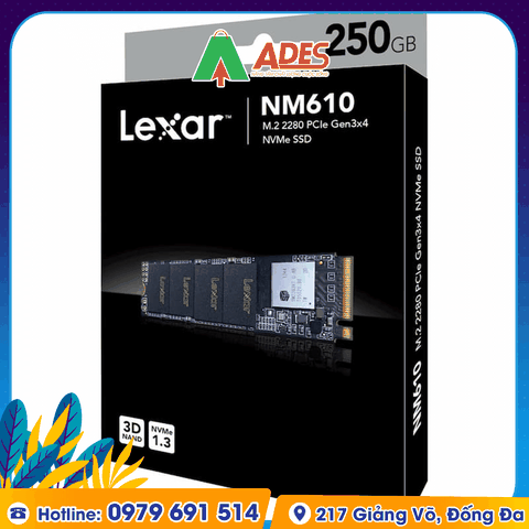 Ổ cứng SSD Lexar NM610 M.2 PCIe Gen3 x4 NVMe 250GB (LNM610-250RB)