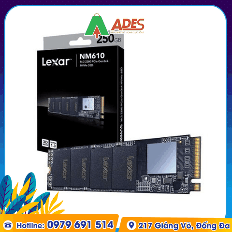 Ổ cứng SSD Lexar NM610 M.2 PCIe Gen3 x4 NVMe 250GB (LNM610-250RB)
