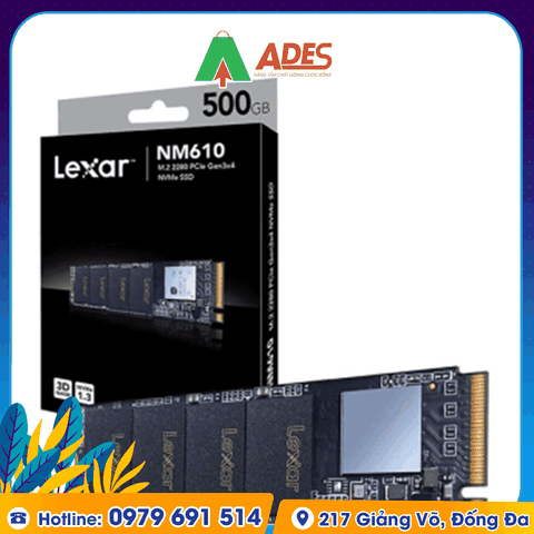 Ổ cứng SSD Lexar NM610 M.2 PCIe Gen3 x4 NVMe 500GB (LNM610-500RB)