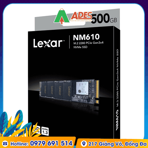 Ổ cứng SSD Lexar NM610 M.2 PCIe Gen3 x4 NVMe 500GB (LNM610-500RB)