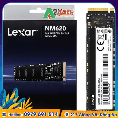 Ổ cứng SSD Lexar NM620 256GB M.2 2280 PCIe 3.0x4 (LNM620X256G-RNNNG)