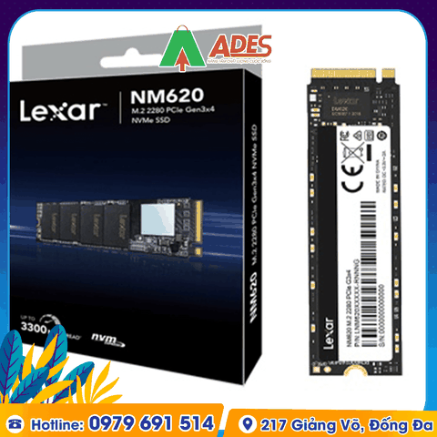 Ổ cứng SSD Lexar NM620 256GB M.2 2280 PCIe 3.0x4 (LNM620X256G-RNNNG)