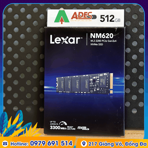 Ổ cứng SSD Lexar LNM620 512G M.2 Nvme PCIe Gen3x4 (LNM620X512G-RNNNG)