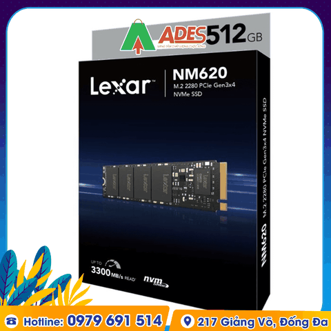 Ổ cứng SSD Lexar LNM620 512G M.2 Nvme PCIe Gen3x4 (LNM620X512G-RNNNG)