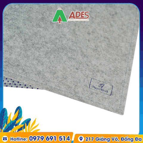 Lót chuột HyperWork Bằng Vải Nỉ (Đen-Xám Ghi)