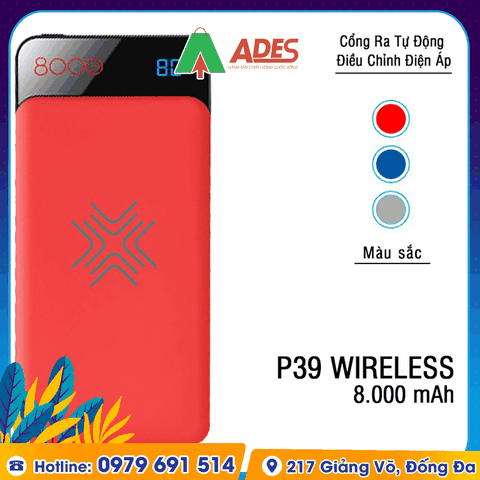 Pin sạc dự phòng không dây Rockspace P39 8000 mAh