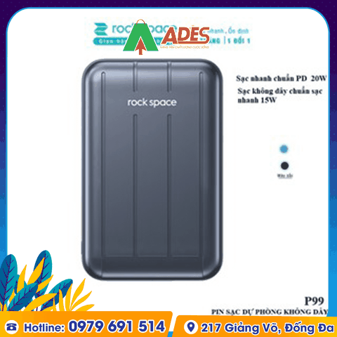 Pin sạc dự phòng không dây Rockspace P99 10000mAh