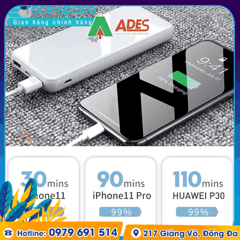 Pin sạc dự phòng không dây Rockspace P62 10000mAh