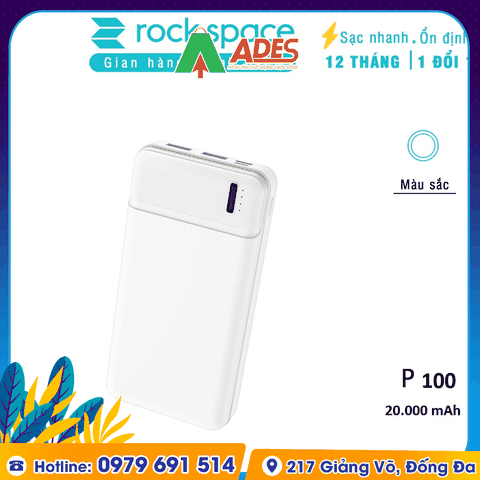 Pin sạc dự phòng Rockspace P100 20000mAh
