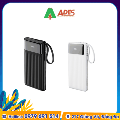 Pin sạc dự phòng tích hợp dây sạc Rockspace P79