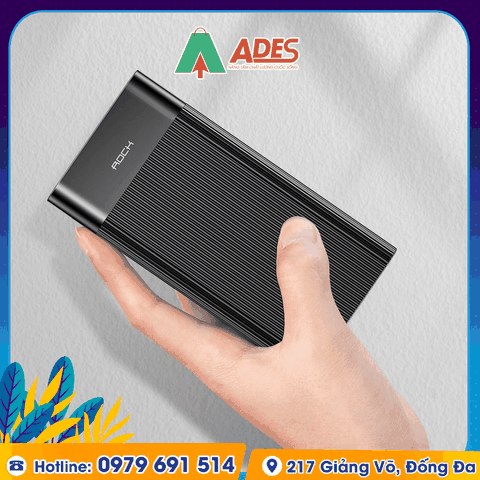 Pin sạc dự phòng thích hợp chân cắm TypeC Rockspace P81 5000mAh