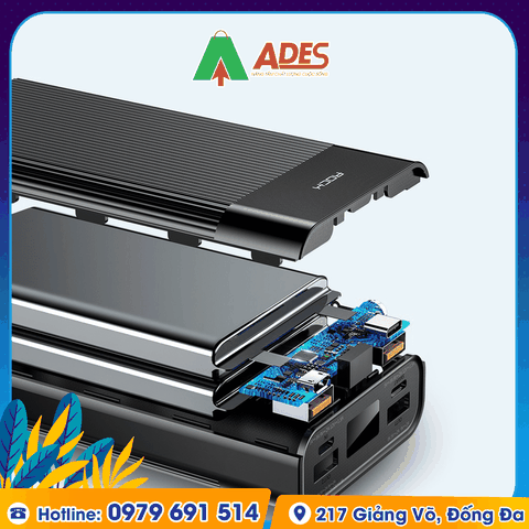 Pin sạc dự phòng thích hợp chân cắm TypeC Rockspace P81 5000mAh