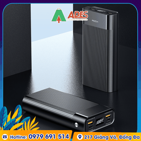 Pin sạc dự phòng thích hợp chân cắm TypeC Rockspace P81 5000mAh