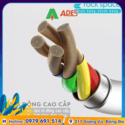Dây cáp sạc nhanh cho Iphone Rockspace S08