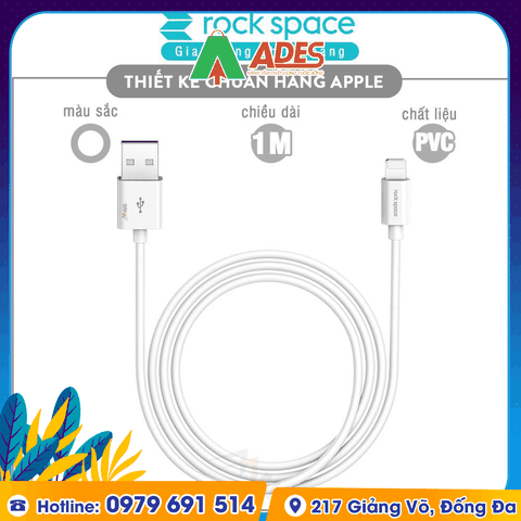 Dây cáp sạc nhanh cho Iphone Rockspace S08