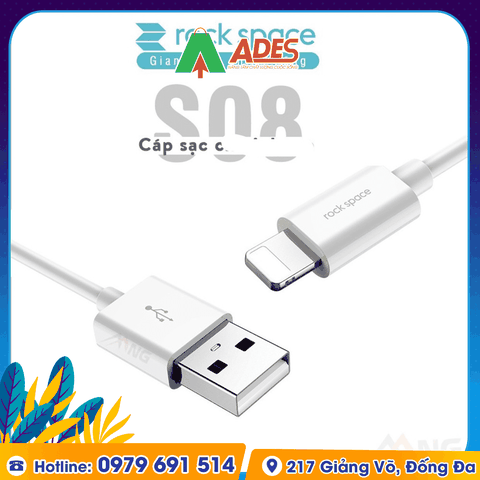 Dây cáp sạc nhanh cho Iphone Rockspace S08