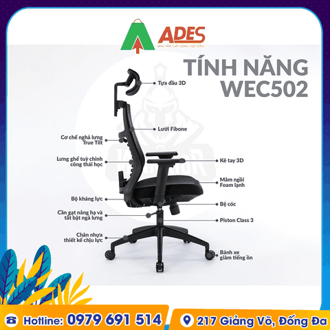 Ghế Ergonomic Warrior Hero series WEC502