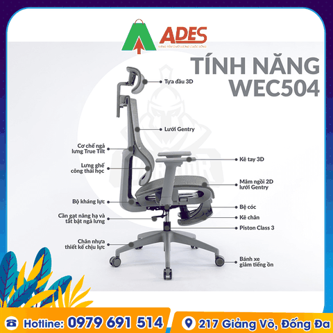 Ghế Ergonomic Warrior Hero series WEC504