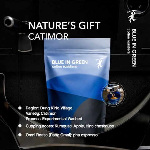 Cà phê rang Việt Nam - Nature's Gift Catimor - Rang Omni (Omni Roast) - Blue in Green Coffee Roasters
