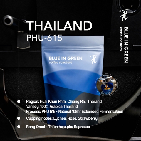 Cà phê rang Thailand PHU-615 - Rang Omni (Omni Roast) - Blue in Green Coffee Roasters