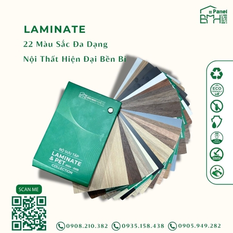 Khám Phá 22 Màu Sắc Laminate BMH Panel Đa Dạng và Bền Bỉ Cho Nội Thất