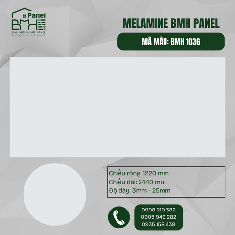 BMH 103G - TRẮNG XÁM NHẠT BÓNG