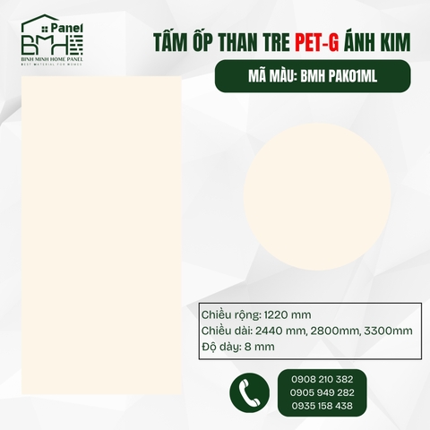 BMH PAK01ML - PETG ÁNH KIM TRẮNG SỮA