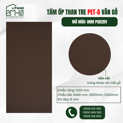 BMH PG02DV - PETG VÂN GỖ SỒI NÂU
