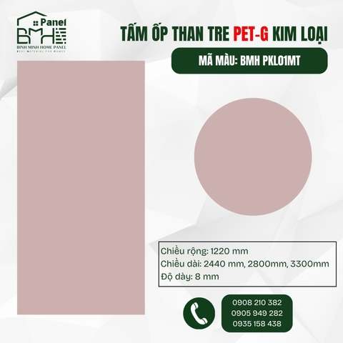 BMH PKL01MT - PETG HỒNG KHÓI KIM LOẠI