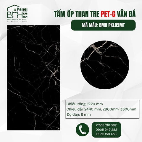 BMH PM02G - PETG VÂN ĐÁ CẨM THẠCH ĐEN