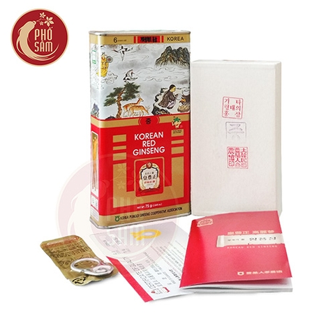 Hồng sâm củ khô Hàn Quốc  Red Ginseng Punggi củ lớn hộp thiết 75gr
