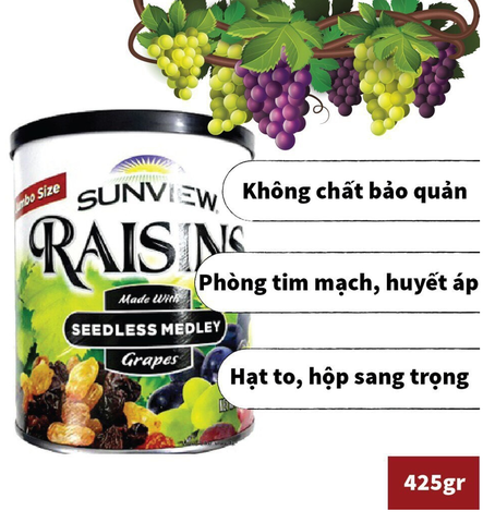 Nho Raisin (hộp 425g)