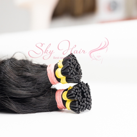 Burmese Curly I-Tip  Natural Color Hair