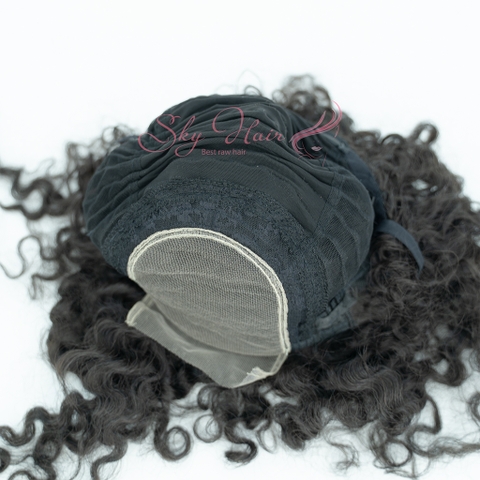 Burmese Curly Closure wig - HD lace, Natural Color, Preplucked