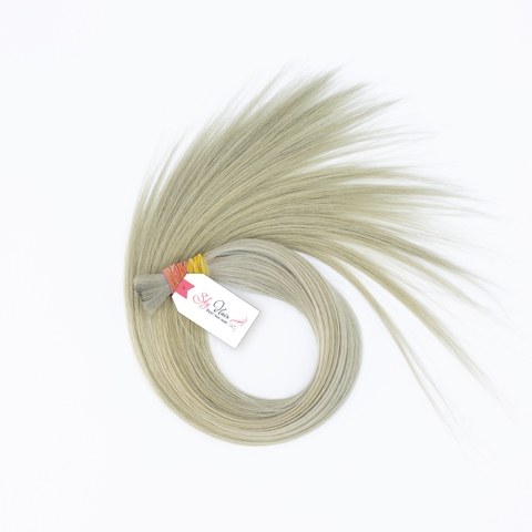 Straight Bulk Hair - Grey Colored Hair