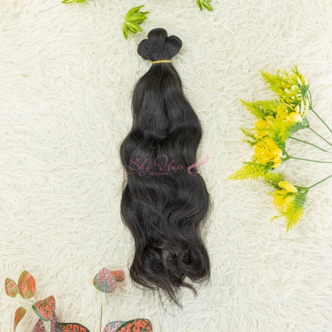 Cambodian Wavy Double Drawn Weft Hair - Natural Color